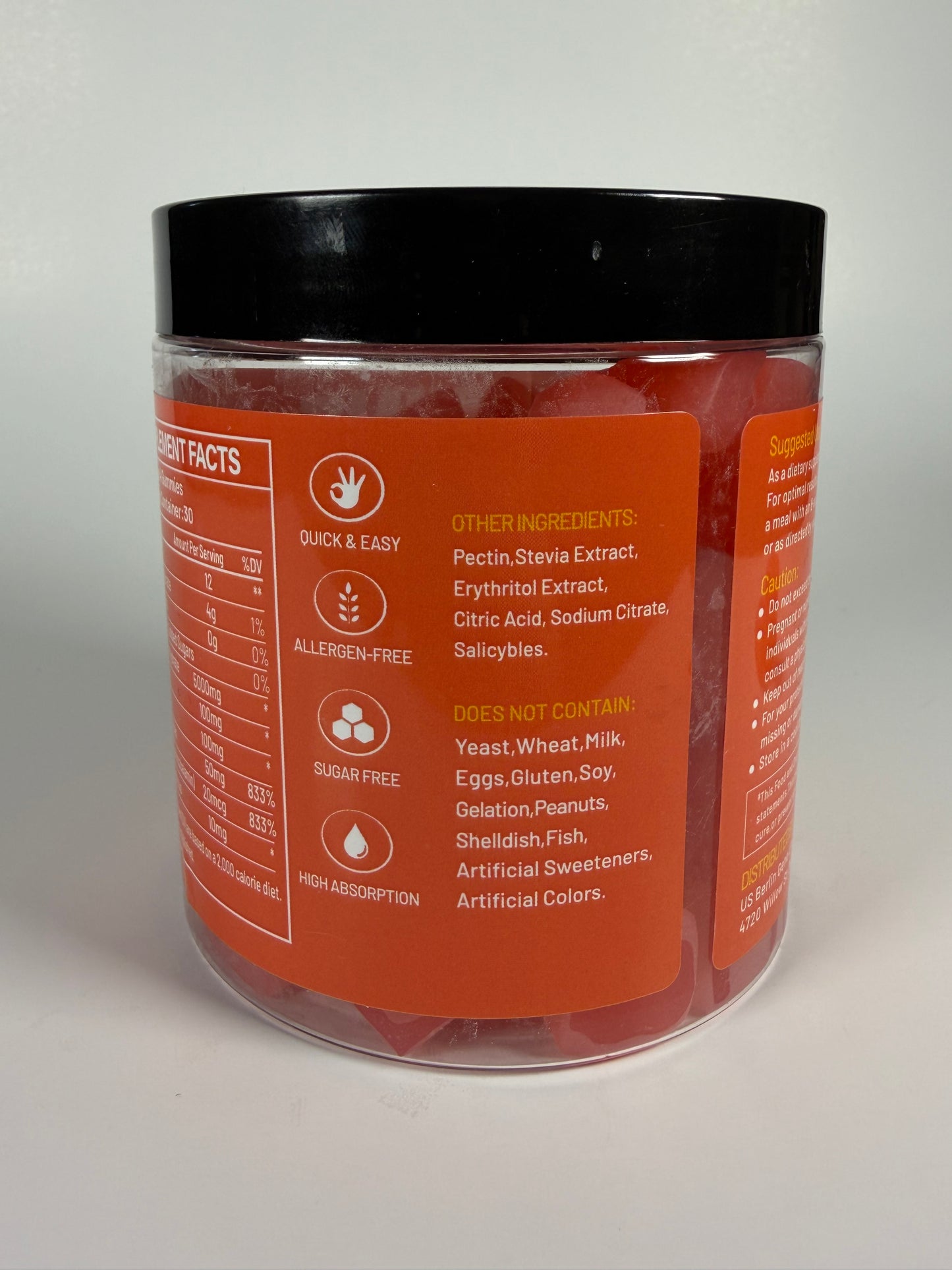 Peach Creatine Monohydrate Gummies