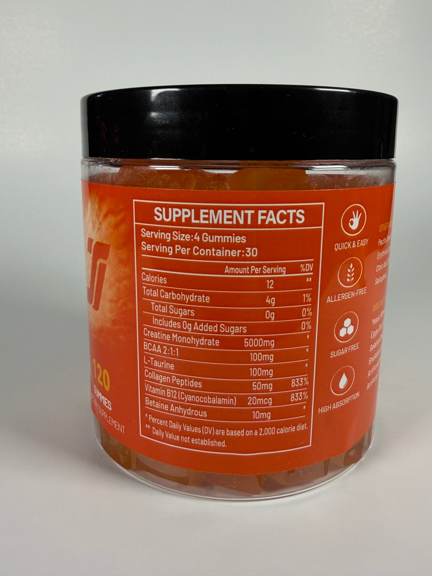 Orange Creatine Monohydrate Gummies