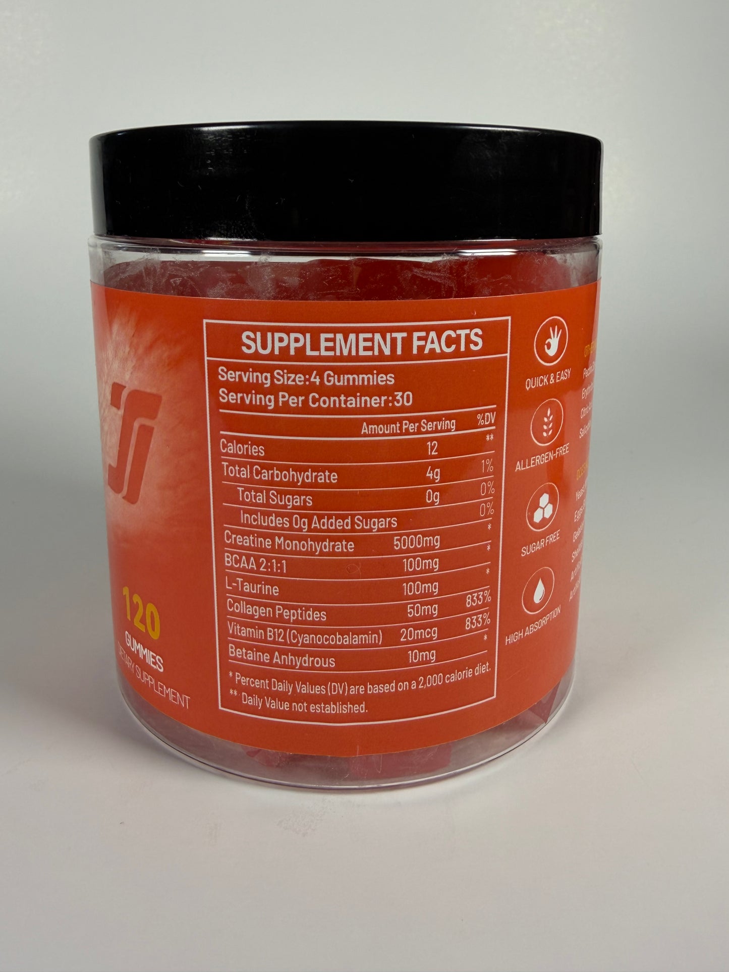 Peach Creatine Monohydrate Gummies