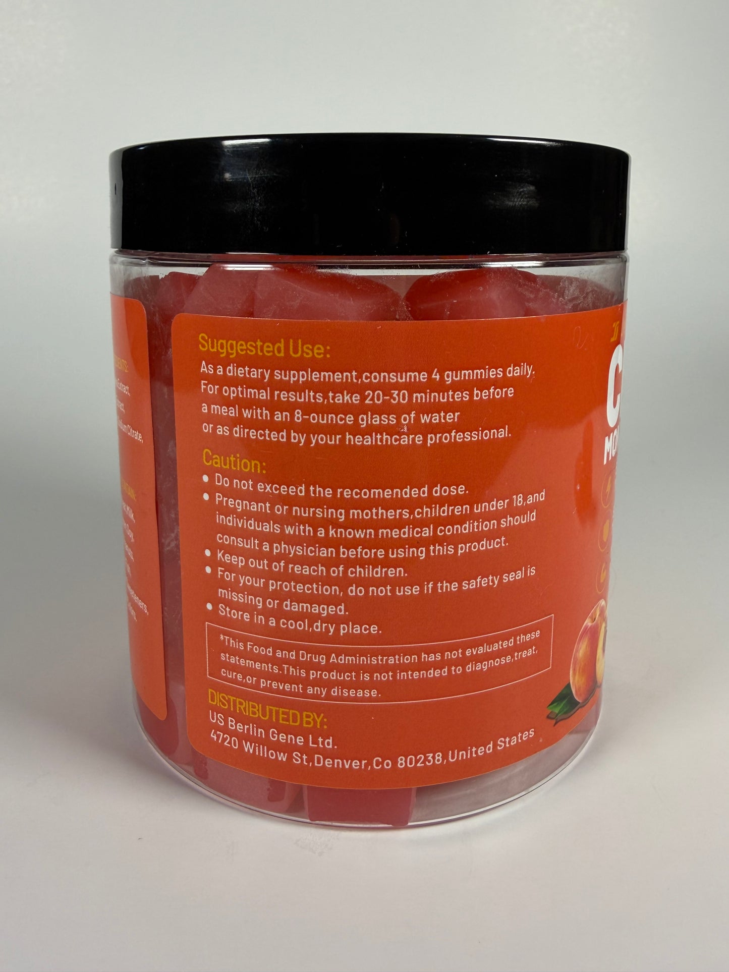Peach Creatine Monohydrate Gummies
